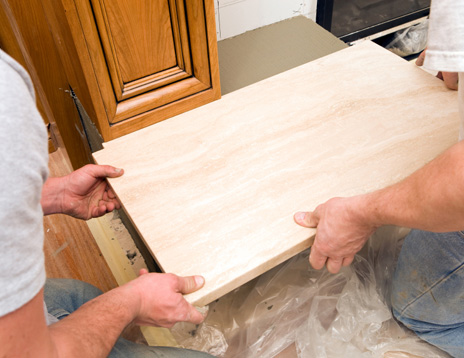 Installing Marble Fireplace