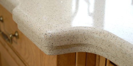 Detail of stone countertop